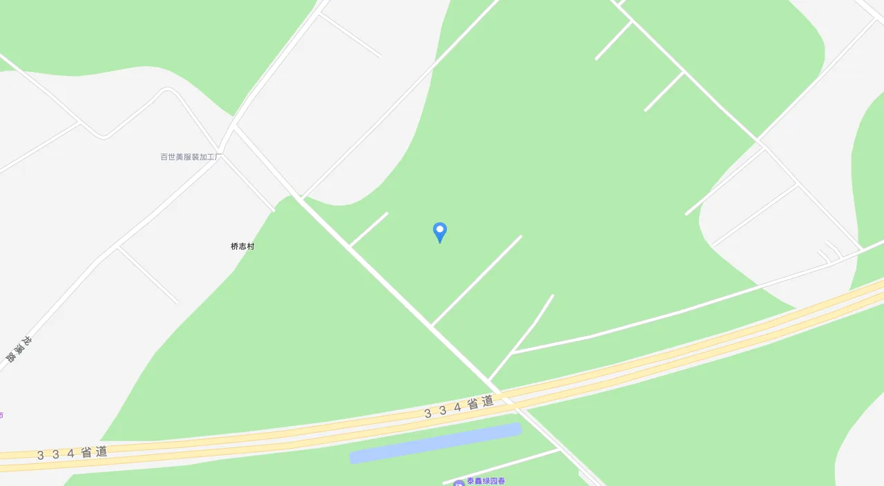 Location map of Taixing Initial Charm Textile Co., Ltd. (Amap static screenshot)
